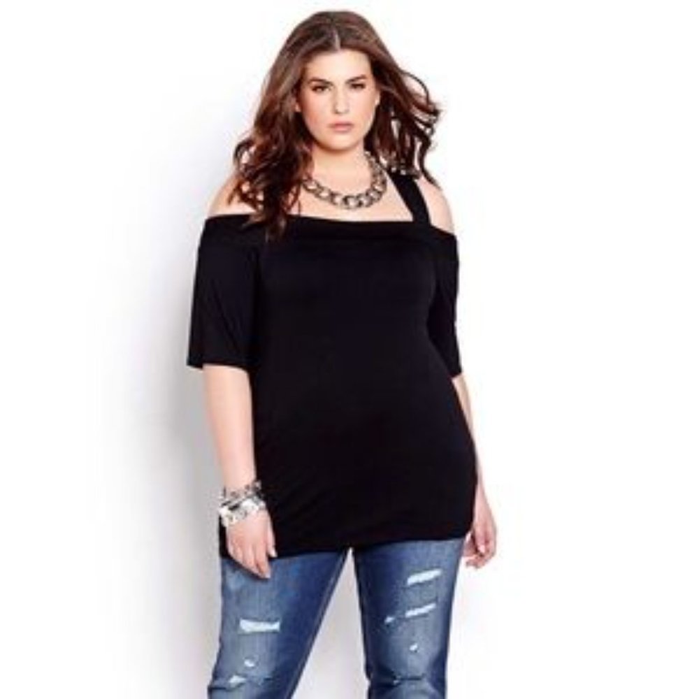 MXM Off The Shoulder Short Sleeve Top Plus Size